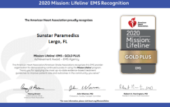 Sunstar Paramedics receives American Heart Association’s Mission: Lifeline EMS Gold