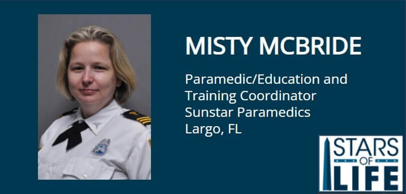 Misty McBride American Ambulance Association Stars of Life Award