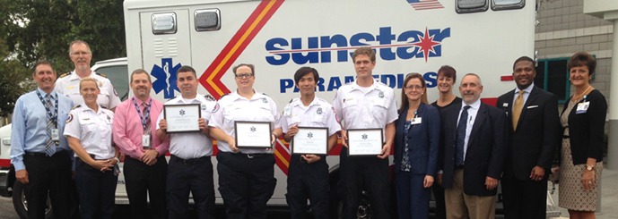 Four Sunstar Paramedics employees named All-Stars by Pinellas County HCA Hospitals