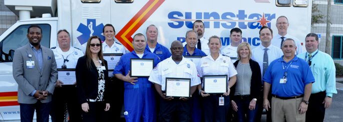 Sunstar Paramedics employees named HCA All-Stars  by Pinellas County HCA Hospitals